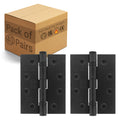 Black Fire Door Hinges – 4 Inch/102mm – Grade 11 Steel Ball Bearing – Pack of 40 Pairs