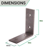 Scaffold Board Shelf Brackets 100mm PAIR Heavy Duty Rustic Wall Mounted Supports - tradefit - 2