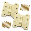 Parliament Projection Fire Door Hinges 4" Grade 13 - 102x51x102x3mm - PVD Brass