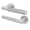 Dumont Satin Nickel Lever on Rose Door Handles - Heavy Duty - FD30/60 Rated