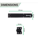 Tower Bolt - 250mm / 10 Inch - Black - tradefit - 3