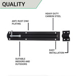 Tower Bolt - 250mm / 10 Inch - Black - tradefit - 4