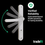 Silver UPVC Door Handles - 92mm PZ Centres - 215mm Fixing Centres - 246 x 32mm - tradefit - 7