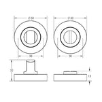 Bathroom Turn and Release - Matt Black - tradefit - 2