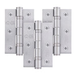 Satin Chrome Fire Door Hinges - 3 Inch/76mm - Grade 7 Steel Ball Bearing - Pack of 3 Hinges - tradefit - 1