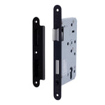 DIN Euro Profile Escape Sashlock Case - Radius Forend - 60mm Backset / 90mm Case - Matt Black - tradefit - 1
