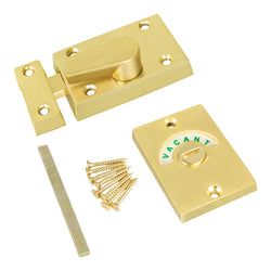 Toilet Indicator Bolt Vacant/Engaged - Satin Brass - tradefit