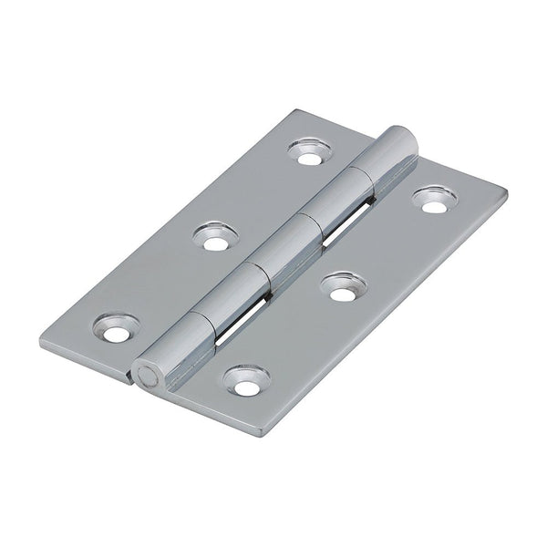 Solid Brass Solid Drawn Hinge - 75 x 40mm - Polished Chrome - tradefit - Featured Image