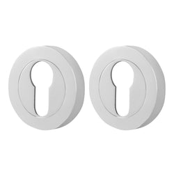 Olbia Euro Profile Keyhole Escutcheon - Polished Chrome - Pair - tradefit