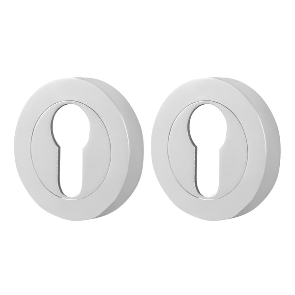 Olbia Euro Profile Keyhole Escutcheon - Polished Chrome - Pair - tradefit - Featured Image