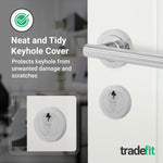 Olbia Euro Profile Keyhole Escutcheon - Polished Chrome - Pair - tradefit - 6