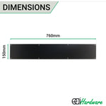Door Kick Plate - 760 x 150 x 1.2mm - Matt Black - tradefit - 3