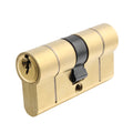 5 Pin 30/30mm 60mm [25+25+10mm] Euro Double Cylinder - Master Keyed - Satin Brass - tradefit