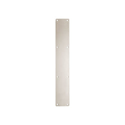 Door Finger Push Plate - 75mm x 475mm - Radius - Satin Stainless - tradefit