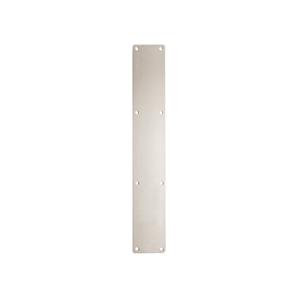 Door Finger Push Plate - 75mm x 475mm - Radius - Satin Stainless - tradefit - Featured Image