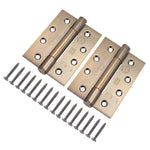 Fire Door Hinges – Concealed Polymer Bearing  - CE FD30/60/90/120 - 4 Inch/102mm Square - Grade 14 Max Door 160kg - Antique Brass - 1