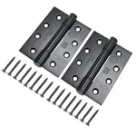 Fire Door Hinges – Concealed Polymer Bearing  - CE FD30/60/90/120 - 4 Inch/102mm Square - Grade 14 Max Door 160kg - Black - 1