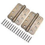 Fire Door Hinges – Concealed Polymer Bearing  - CE FD30/60/90/120 - 4 Inch/102mm Radius - Grade 14 Max Door 160kg - Antique Brass - 1