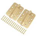 Fire Door Hinges – Concealed Polymer Bearing  - CE FD30/60/90/120 - 4 Inch/102mm Radius - Grade 14 Max Door 160kg - Satin Brass Plated - 1