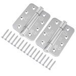 Fire Door Hinges – Concealed Polymer Bearing  - CE FD30/60/90/120 - 4 Inch/102mm Radius - Grade 14 Max Door 160kg - Polished Stainless Steel - 1