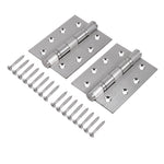 Satin Stainless Fire Door Hinges - 4 Inch/102mm - Grade 14 Steel Ball Bearing - Pack 2 - Square - 1