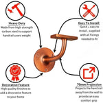 Handrail Bracket Heavy Pattern - 64mm / 2.5 Inch - Bronze - tradefit - 3