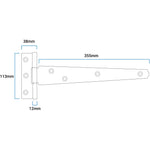 HD Gate Kit - Ring Latch - 350mm Hinges - 150mm Brenton Bolt - Black - tradefit - 4