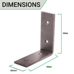 Scaffold Board Shelf Brackets 150mm PAIR Heavy Duty Rustic Wall Mounted Supports - tradefit - 2