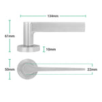 Tapera Satin Nickel Lever on Rose Door Handles - Heavy Duty - FD30/60 Rated - tradefit - 4