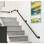 Black Handrail Grab Rail Kit 1525mm - Cast Iron - tradefit - 11