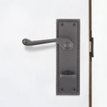 Georgian Rope Edge Scroll Black Door Handles - Bathroom - tradefit - 6