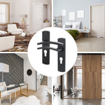 Euroda - Plus Black Fire Door Handle Pack - Euro Lock & Thumbturn Cylinder - FD30/60 - tradefit - 7