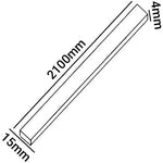 Intumescent Fire Door Seal Strip - Fire and Smoke - 15x4x2100mm - White - Trade Pack of 50 - tradefit - 4