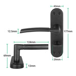 Bosa Matt Black Lever on Backplate Door Handle - Bathroom - tradefit - 2