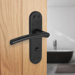 Bosa Matt Black Lever on Backplate Door Handle - Bathroom - tradefit - 4