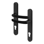 Black UPVC Door Handles - 92mm PZ Centres - 215mm Fixing Centres - 246 x 32mm - tradefit - 1
