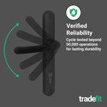 Black UPVC Door Handles - 92mm PZ Centres - 215mm Fixing Centres - 246 x 32mm - tradefit - 7