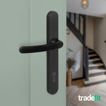 Black UPVC Door Handles - 92mm PZ Centres - 215mm Fixing Centres - 246 x 32mm - tradefit - 6