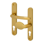 Polished Brass UPVC Lever Pad Door Handles - 62mm PZ Centres External/92mm PZ Internal - 212mm Fixing Centres - 1