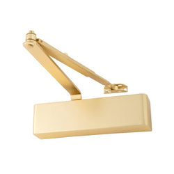 Commercial Grade Fire Door Closer - Power Size 2 - 4 - Door Weight to 80kg - Backcheck & Delayed Action - CE Marked - Satin Brass - tradefit