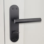 Olbia Matt Black Lever Door Handle Pack – 80mm Bathroom Lock - tradefit - 7
