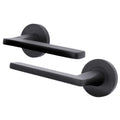 Euroda Fire Door Handle on Rose - Black - FD30/60
