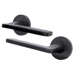 Euroda Fire Door Handle on Rose - Black - FD30/60 - 1