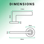 Euroda Satin Chrome Lever on Rose Door Handle Pack - Bathroom - tradefit - 4