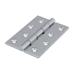 Solid Brass Double Stainless Steel Washer Hinge - 102 x 67mm - Polished Chrome - tradefit - 1