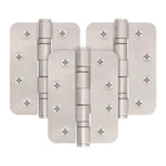 Satin Stainless Fire Door Hinges - 4 Inch/102mm - Grade 13 Steel Ball Bearing - Pack 3 - Radius - tradefit - 1