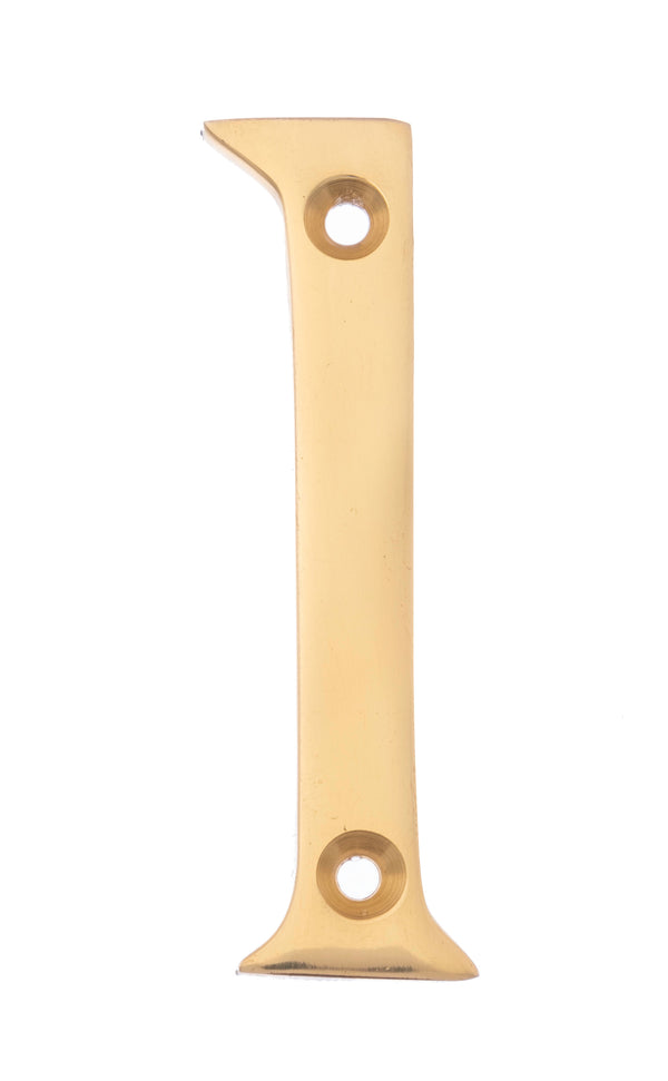 Numeral 1 - Screw Fix - 75mm - Polished Brass - tradefit - Featured Image
