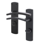 Euroda - Plus Black Lever Fire Door Handles - Bathroom - FD30/60 - tradefit - 1