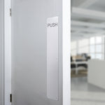 Engraved Push Finger Plate - 425 x 75 x 1.2mm Radius Corners - Polished Stainless Steel - tradefit - 5