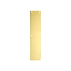 Door Finger Push Plate - 75mm x 350mm - Radius - Satin Brass - tradefit